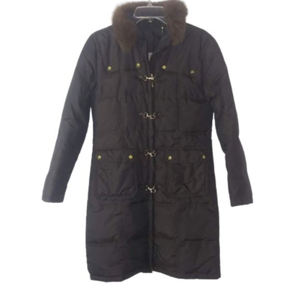 Yera Spain Brown Quilted Down Coat